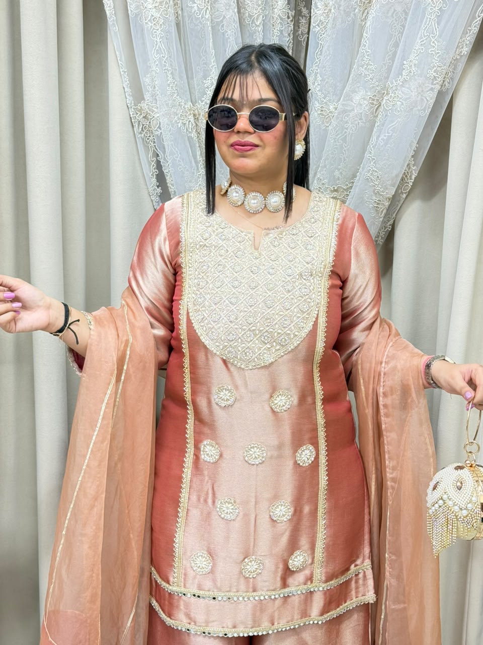 BK Fashions Designer Ziraf Suit Set with Pure Cotton Lining