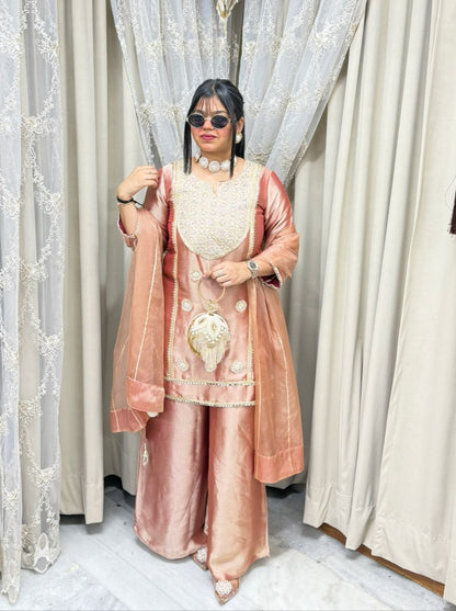 BK Fashions Designer Ziraf Suit Set with Pure Cotton Lining