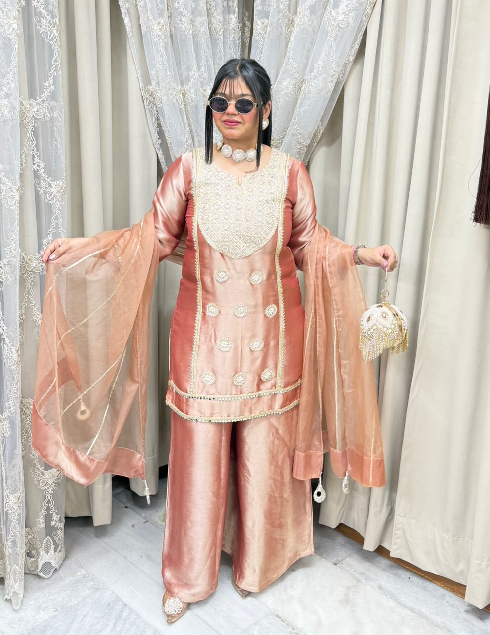 BK Fashions Designer Ziraf Suit Set with Pure Cotton Lining