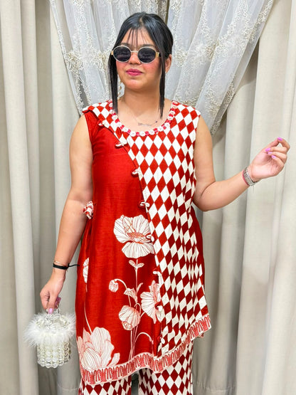Gulabo Premium Designer Mulmul Co-ord Set