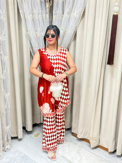 Gulabo Premium Designer Mulmul Co-ord Set