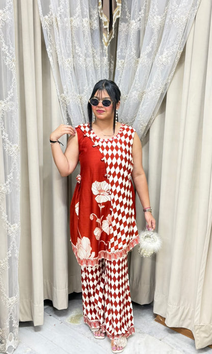 Gulabo Premium Designer Mulmul Co-ord Set