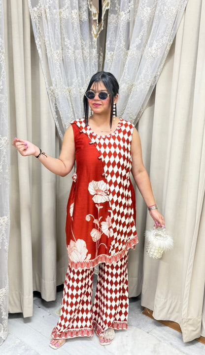 Gulabo Premium Designer Mulmul Co-ord Set