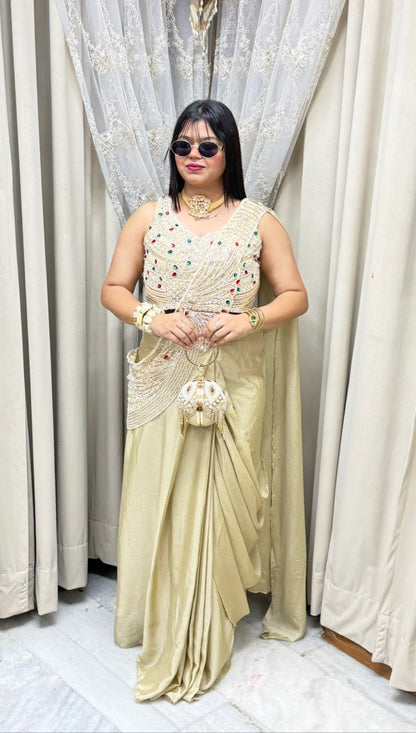 Handwork Designer Ready-to-Wear Saree