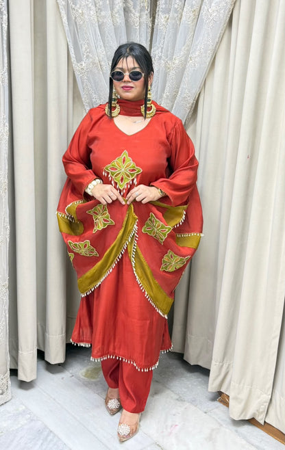 Pure Mul Chanderi A-Line Suit
