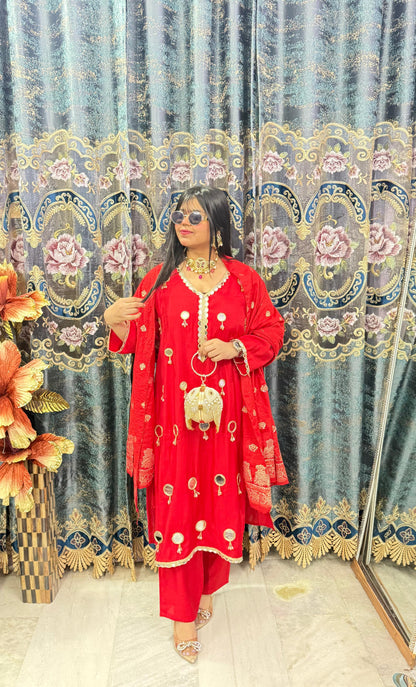 Desingner mirror straight suit