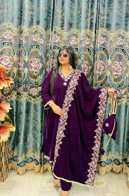 Designer Vavet Peacock Suit