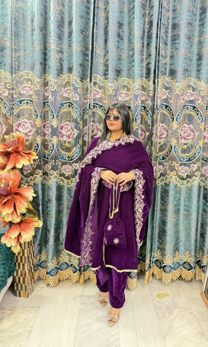 Designer Vavet Peacock Suit