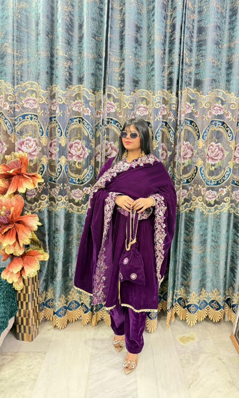 Designer Vavet Peacock Suit