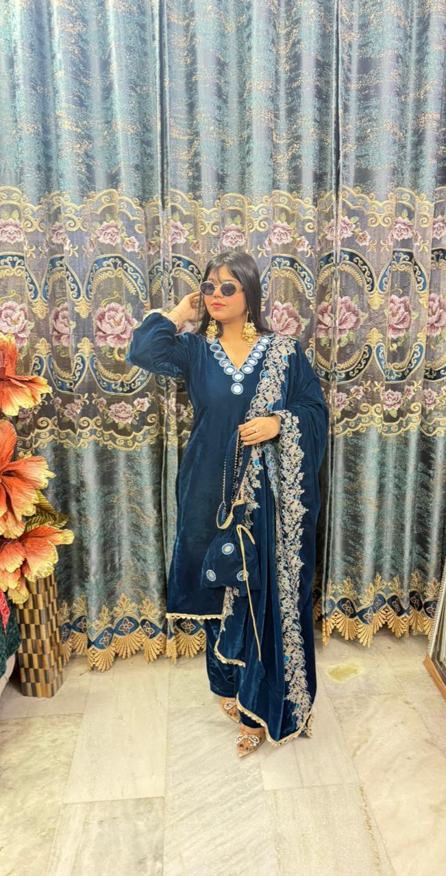 Designer Vavet Peacock Suit