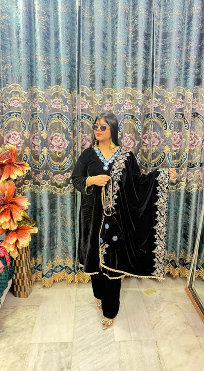 Designer Vavet Peacock Suit