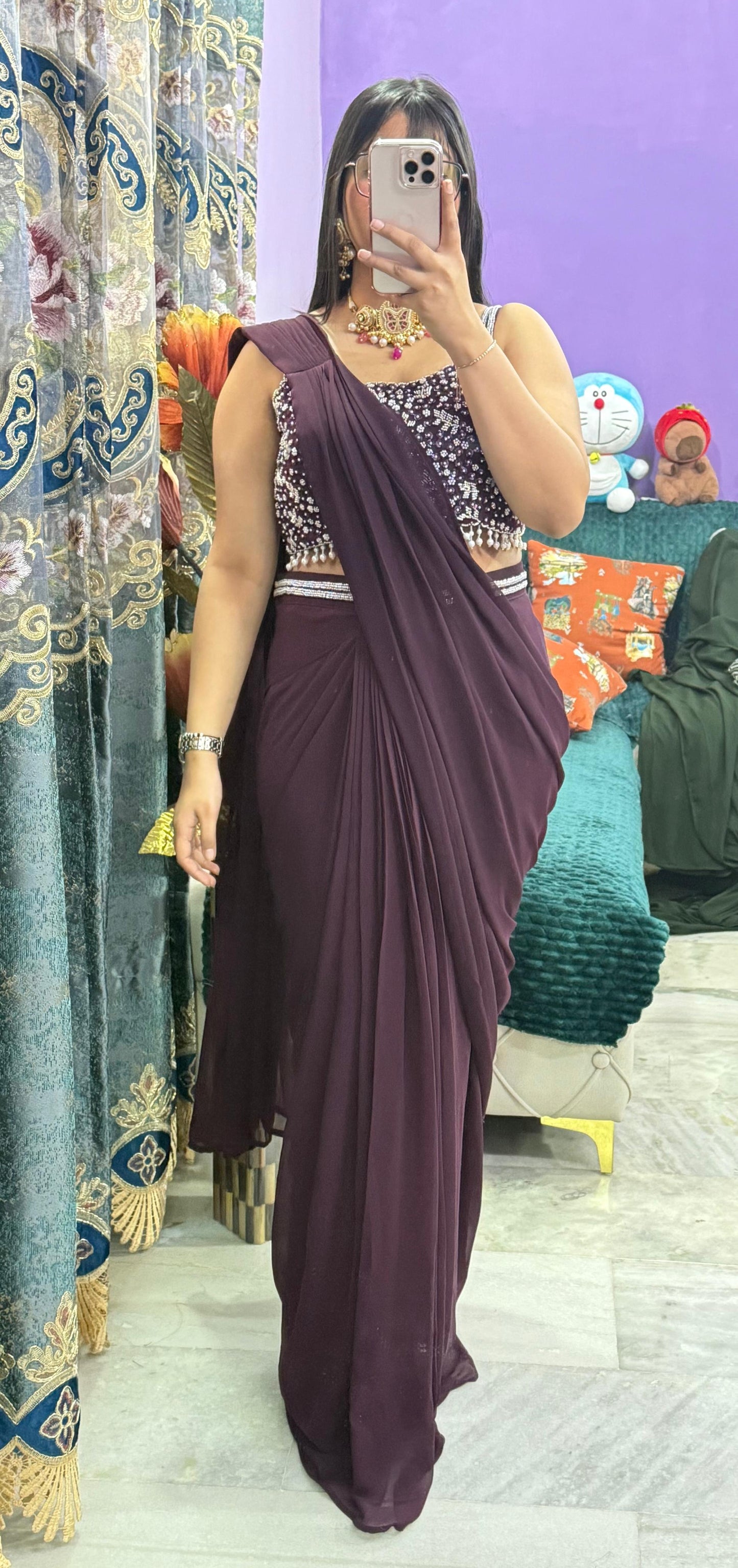 CAPE DESIGNER SAREE