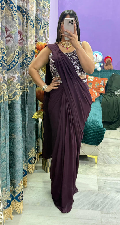 CAPE DESIGNER SAREE