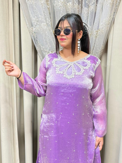 Designer Pearl Jimmy Choo Suit with Pearl Work Detailing for Women