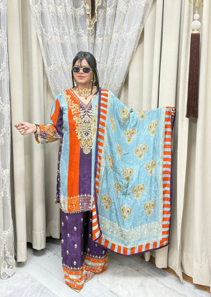 Pure Crepe Designer Suit for Women | Premium Party Wear Suit with Elegant Work