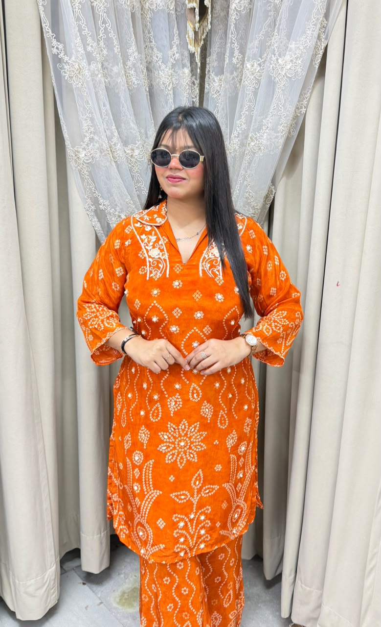 Pure Crepe Designer Handwork Cordset for Women | Premium Party Wear Co-Ord Set