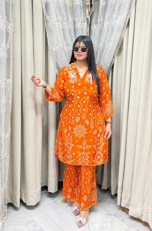 Pure Crepe Designer Handwork Cordset for Women | Premium Party Wear Co-Ord Set