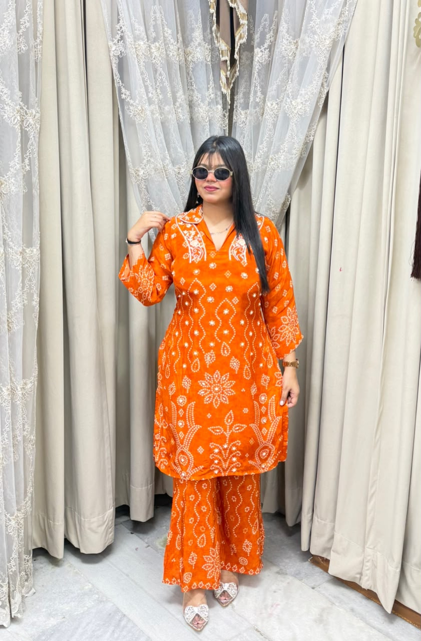 Pure Crepe Designer Handwork Cordset for Women | Premium Party Wear Co-Ord Set